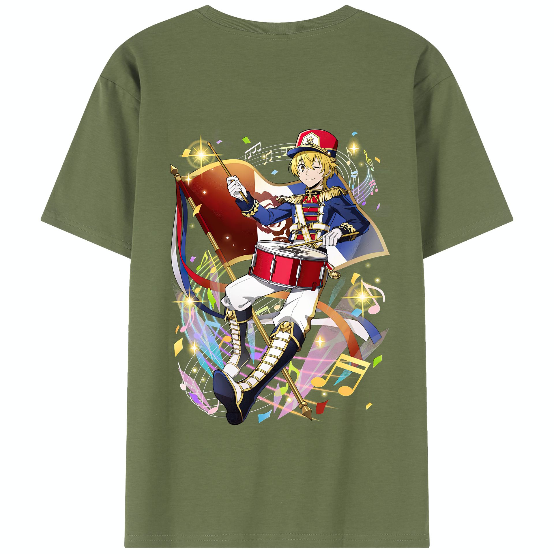 （画像用） 文豪ストレイドッグス Bungo Stray Dogs 綿100％半袖Tシャツ（背面プリント）